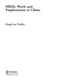 Hrm, Work And Employment In China - Preview