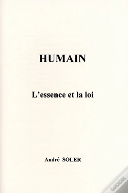 Capa do artigo Humain ; L'Essence Et La Loi
