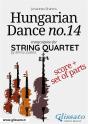 Hungarian Dance No.14 - String Quartet Score & Parts - Preview