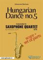 Hungarian Dance No.5 - Saxophone Quartet Score & Parts - Preview