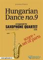 Hungarian Dance No.9 - Saxophone Quartet Score & Parts - Preview