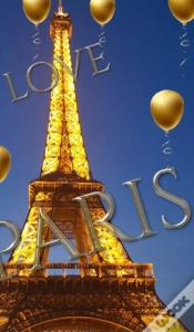 Capa do artigo I Love Paris Eiffel Tower Gold Ballon Creative Blank Journal
