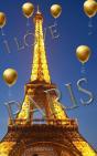 I Love Paris Eiffel Tower Gold Ballon Creative Blank Journal - Preview
