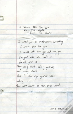 Capa do artigo I Wrote This For You: Just The Words