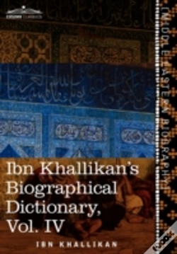Capa do artigo Ibn Khallikan'S Biographical Dictionary, Vol. Iv (In 4 Volumes)