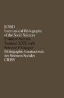 Ibss: Political Science: 1981 Volume 30