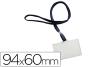 Identificador q-connect kf17112 com cordao plano azul e abertura lateral 94x60 mm - Preview