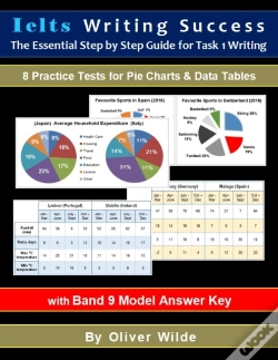 Capa do artigo Ielts Writing Success. The Essential Step By Step Guide For Task 1 Writing.  8 Practice Tests For Pie Charts & Data Tables. W/Band 9 Answer Key & On-L