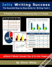 Capa do artigo Ielts Writing Success. The Essential Step By Step Guide To Writing Task 1. 6 Practice Tests For Comparing Data In 2 Charts. W/Band 9  Model Answer Key