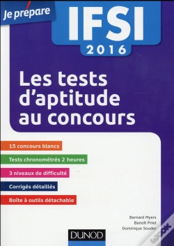 Capa do artigo Ifsi 2016 Les Tests D'Aptitude Aux Concours - 6e Ed. - 15 Concours Blancs. 1500 Exercices