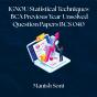 Ignou Bca Statistical Techniques Previous Year Unsolved Papers Bcs 040 - Preview