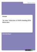 In Vitro Selection Of Rprpc-Binding Rna Molecules