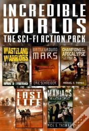 Capa do artigo Incredible Worlds - The Sci Fi Action Pack (5 Full Length Novels)