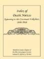 Index Of Death Notices Appearing In The - Preview