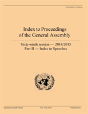 Index To Proceedings Of The General Assembly - Preview