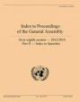 Index To Proceedings Of The General Assembly - Preview