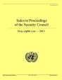 Index To Proceedings Of The Security Council - Preview