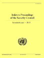 Index To Proceedings Of The Security Council - Preview