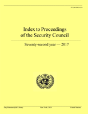 Index To Proceedings Of The Security Council: Seventy-Second Year, 2017 - Preview