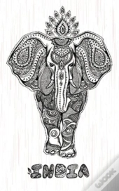 India: Blank Travel Journal With Elephan