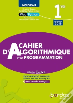 Capa do artigo Indice Maths : 1ère Voie Technologique : Cahier D'Algorithmique Et De Programmation Élève (Édition 2022)