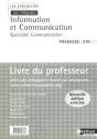Information Et Communication ; 1ère Stg Spécialite Communication ; Livre Du Professeur - Preview