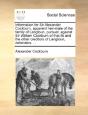 Information For Sir Alexander Cockburn, - Preview
