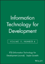 Information Technology For Development, Volume 11, Number 4 - Preview