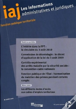 Capa do artigo Informations Administratives Juridiques T.10; Fonction Publique Et Territoriale