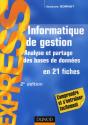 Informatique De Gestion ; Analyse Et Partage Des Bases De Données En 21 Fiches (2e Édition) - Preview