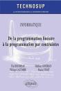 Informatique ; De La Programmation Linéaire À La Programmation Par Contraintes - Preview