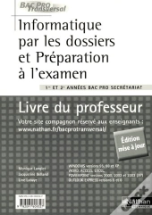 Informatique Par Les Dossiers Et Preparation A L'Examen Bac Pro Secretariat Bac Pro Transver Prof 08
