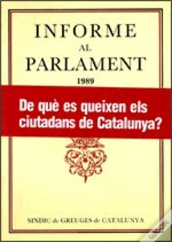 Capa do artigo Informe Al Parlament De Catalunya Emès Pel S¡Ndic De Greuges. Any 1989