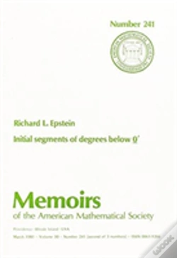 Capa do artigo Initial Segments Of Degrees Below 0'