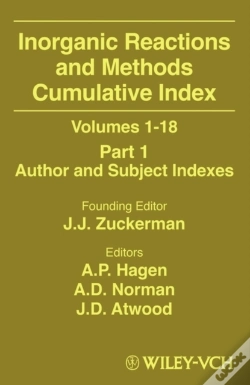 Capa do artigo Inorganic Reactions And Methods, Cumulative Index, Part 1