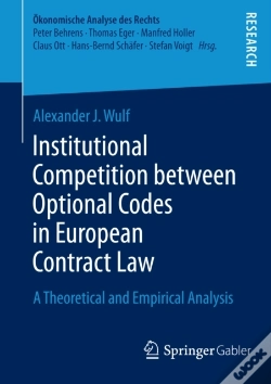 Capa do artigo Institutional Competition Between Optional Codes In European Contract Law