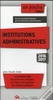 Capa do artigo Institutions Administratives 2016-2017, 3eme Ed.
