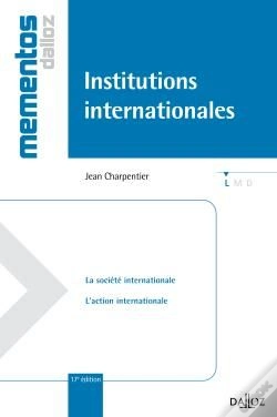 Capa do artigo Institutions Internationales (17e Édition)
