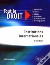 Capa do artigo Institutions Internationales - 2e Édition