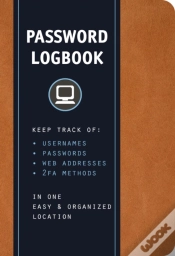 Capa do artigo Internet Password Logbook (Cognac Leatherette)