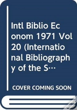 Capa do artigo Intl Biblio Econom 1971 Vol 20