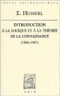 Introduction À La Logique Et La Théorie De La Connaissance (1906-1907) - Preview