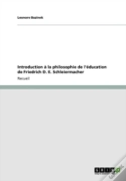 Capa do artigo Introduction A  La Philosophie De L'A(C)Ducation De Friedrich D. E. Schleiermacher