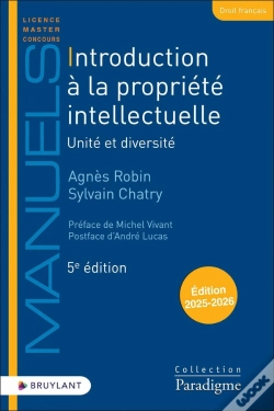 Capa do artigo Introduction À La Propriété Intellectuelle : Unité Et Diversité (Édition 2025/2026)