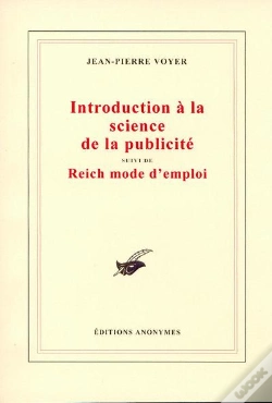 Capa do artigo Introduction À La Science De La Publicité ; Reich Mode D'Emploi