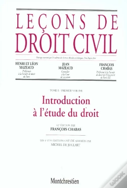 Capa do artigo Introduction A L'Etude Du Droit - 12eme Edition - Vol01