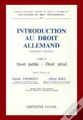 Introduction Au Droit Allemand T.2 ; Droit Public Et Droit Pénal