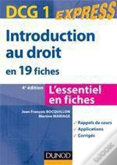 Introduction Au Droit Dcg 1- En 19 Fiches - 4e Edition