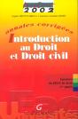 Introduction Au Droit Et Droit Civil ; Annales Corrigees ; Epreuves Du Deug De Droit 1e Annee ; 2e Edition - Preview