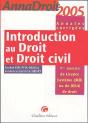 Introduction Au Droit Et Droit Civil ; Deug/L1 ; Annales Corrigées (Édition 2005) - Preview